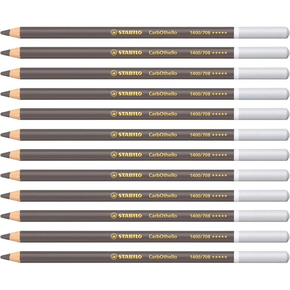 Stabilo CarbOthello Chalk-Pastel Pencil 12 Pack Warm Gray 5‎ 1400/708